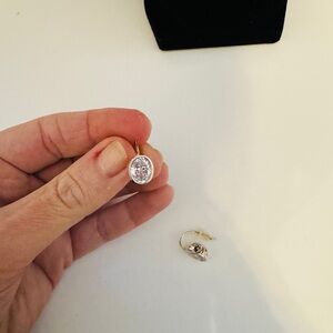 Diamonique Gold and Silver Women's Earrings